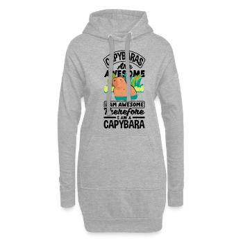 Capybara rongeur Capybara sont une citation impressionnante - Sweat-shirt à capuche long Femme - gris chiné - Devant