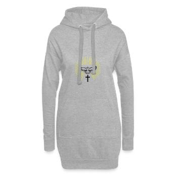heiliger geist taube 02 - Hoodie-Kleid - Grau meliert - Vorne