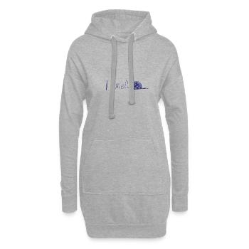 I smell cap shitty Design 14 - Hoodie-Kleid - Grau meliert - Vorne