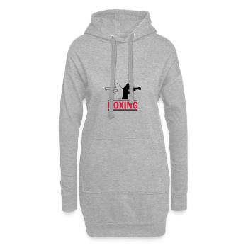 boxing design 02 - Hoodie Dress - heather grey - Front