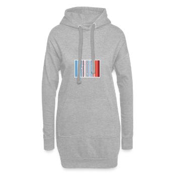 Europa Warming Stripes - Sweat-shirt à capuche long Femme - gris chiné - Devant