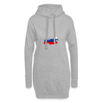 Russia Russland Putin - Hoodie-Kleid - Grau meliert - Vorne
