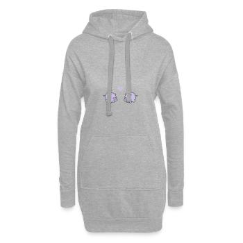 pigs in love - Hoodie-Kleid - Grau meliert - Vorne