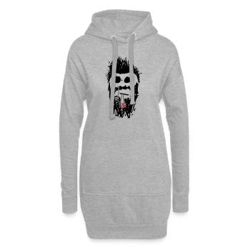 hipster_01 - Hoodie-Kleid - Grau meliert - Vorne