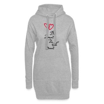 Bride that dares - Hoodie Dress - heather grey - Front