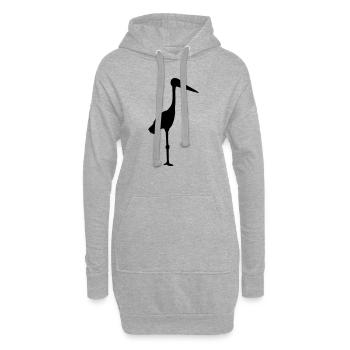 Stork Design - Hoodie-Kleid - Grau meliert - Vorne