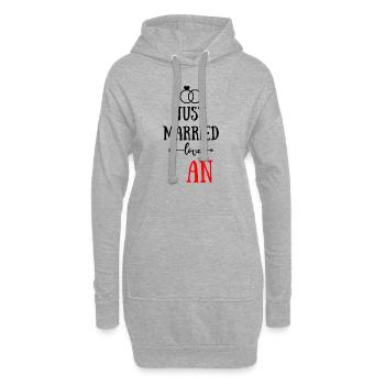 JUST MARRIED ANNIVERSAIRE DE MARIAGE 1 AN - Sweat-shirt à capuche long Femme - gris chiné - Devant