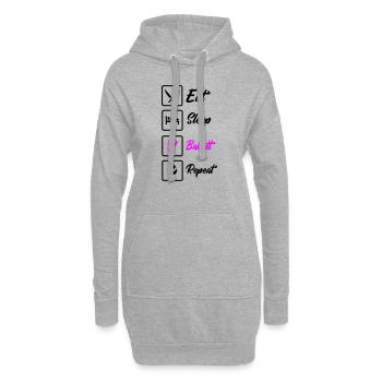 Manger dormir Ballet Répéter - Sweat-shirt à capuche long Femme - gris chiné - Devant