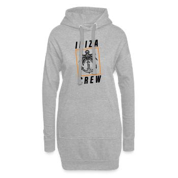 Ibiza Crew Anchor Palm Tree Holidays - Sweat-shirt à capuche long Femme - gris chiné - Devant