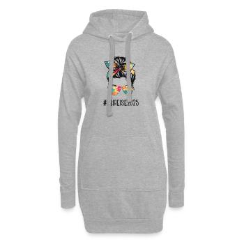 Abireise 2025 Abifahrt Abitour Abitur Klassenreise - Hoodie-Kleid - Grau meliert - Vorne