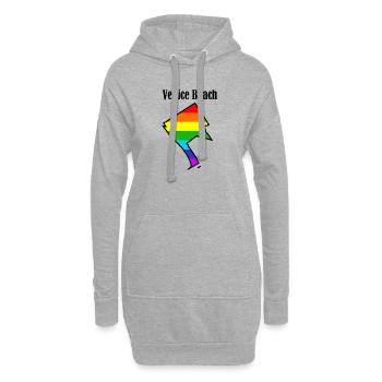 Venice Beach L.A. Regenbogen - Hoodie-Kleid - Grau meliert - Vorne