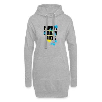 Crazy kids - Hoodie-Kleid - Grau meliert - Vorne