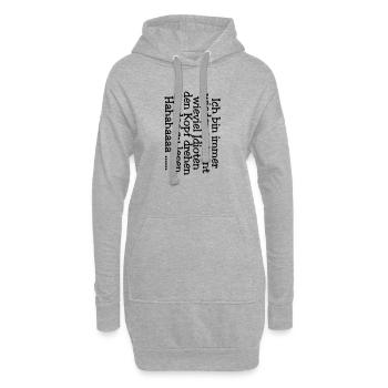 rotation de la tête - idiots - Sweat-shirt à capuche long Femme - gris chiné - Devant
