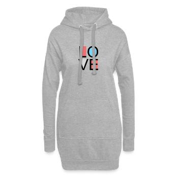 Liebe - Hoodie-Kleid - Grau meliert - Vorne
