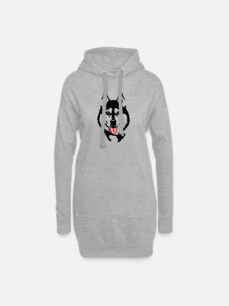 Husky - Hoodie-Kleid - Grau meliert