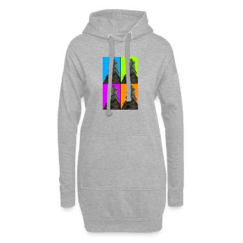 Herkules - Kassel - Hoodie-Kleid - Grau meliert - Vorne
