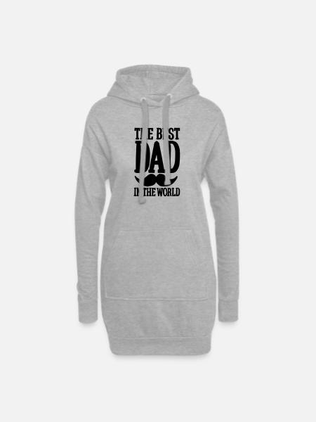 The best dead in the world - Hoodie-Kleid - Grau meliert