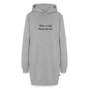 Philosophie Nietzsche Philosophe Drôle - Sweat-shirt à capuche long Femme - gris chiné - Devant