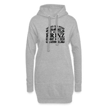 Camper - Prinz im Wohnmobil. - Hoodie-Kleid - Grau meliert - Vorne
