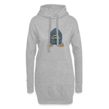Karpfen - Hoodie-Kleid - Grau meliert - Vorne
