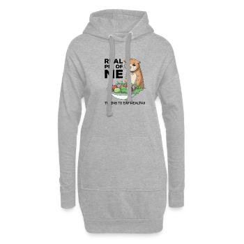Funny Diet Cat Weightloss Fasting Gym Workout - Hoodie-Kleid - Grau meliert - Vorne