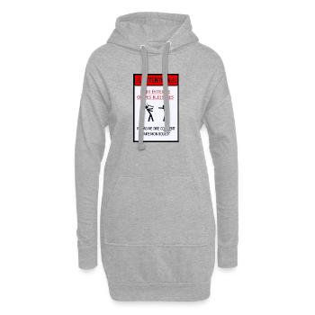 Ne pas me dire comment faire mon boulot [affiche] - Sweat-shirt à capuche long Femme - gris chiné - Devant