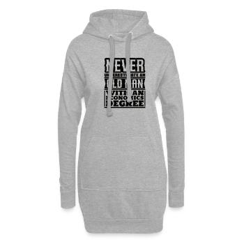 Unterschätz nie alten mann Wirtschaftswissenschaft - Hoodie-Kleid - Grau meliert - Vorne