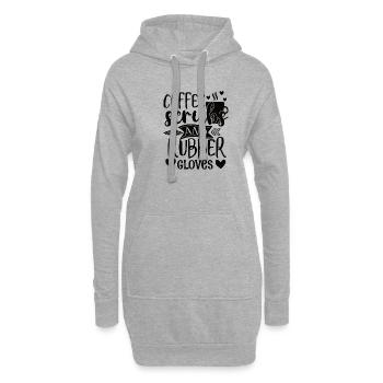 Kaffee Peelings und Gummihandschuhe - Hoodie-Kleid - Grau meliert - Vorne