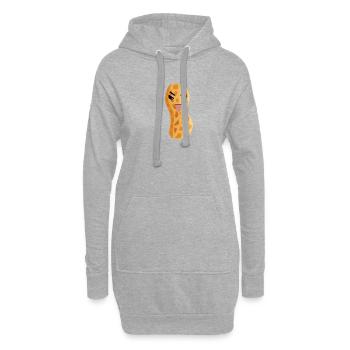 Cacahuètes cacahuètes Noix Noix - Sweat-shirt à capuche long Femme - gris chiné - Devant