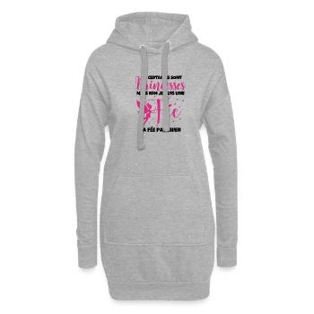 Certaines Sont Princesses Mais Moi Je Suis Une Fee - Sweat-shirt à capuche long Femme - gris chiné - Devant
