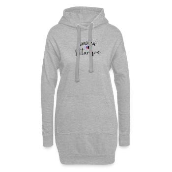 Madame Pétanque - Sweat-shirt à capuche long Femme - gris chiné - Devant