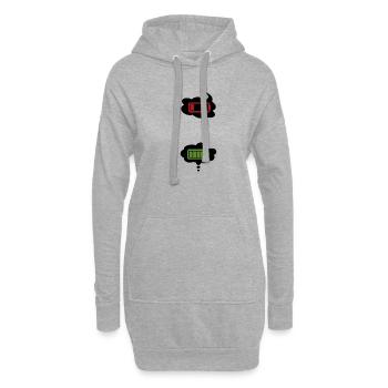 Future Maman Cadeau Annonce Grossesse Enceinte Bat - Sweat-shirt à capuche long Femme - gris chiné - Devant