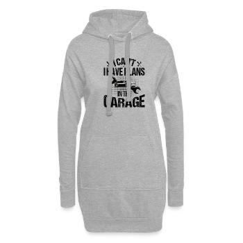 Mechaniker Techniker Handwerker Garage KFZ Bastler - Hoodie-Kleid - Grau meliert - Vorne