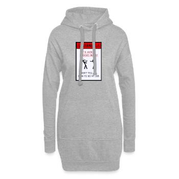 Don't tell me how to do my job - Hoodie Dress - heather grey - Front
