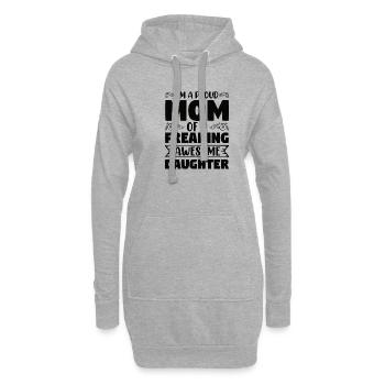 Stolze Mama Einer Wundervollen Tochter Geschenk - Hoodie-Kleid - Grau meliert - Vorne