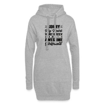Petite amie Petit ami Partenaire Pardonner aux couples Couples - Sweat-shirt à capuche long Femme - gris chiné - Devant