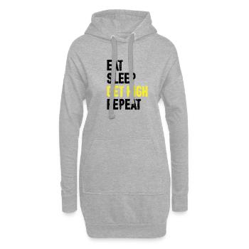 Tronçonneuse à bois Bûcheron Menuisier Escalade - Sweat-shirt à capuche long Femme - gris chiné - Devant