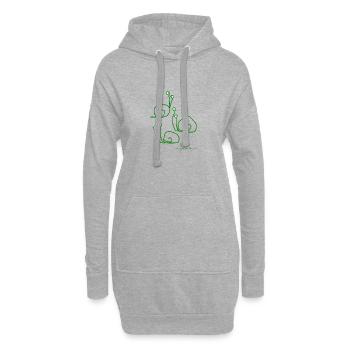 Escargotsmeeting © Chyropterum Innoxius - Sweat-shirt à capuche long Femme - gris chiné - Devant