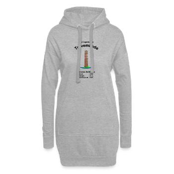 Alter Leuchtturm Travemünde, Ostsee, Deutschland - Hoodie-Kleid - Grau meliert - Vorne