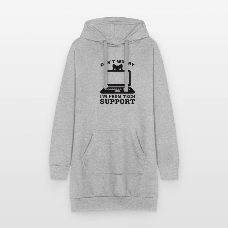 Technischer Support Computer Technik IT Software Hoodie-Kleid