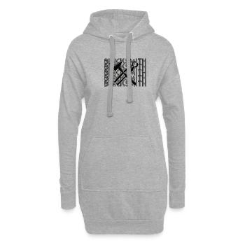 Schmied Shirt Metallarbeiter Amboss Messerschmied - Hoodie-Kleid - Grau meliert - Vorne