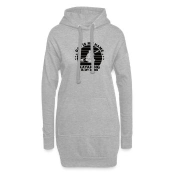 Papa Angeln Boote Kajak Kanu Sommer Seehaus Kabine - Hoodie-Kleid - Grau meliert - Vorne