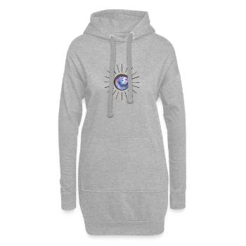 Süßes Kätzchen in sanften Farben - Hoodie-Kleid - Grau meliert - Vorne