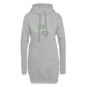 Froschminipärchen - Ranunculi Oophagi - Hoodie-Kleid - Grau meliert - Vorne