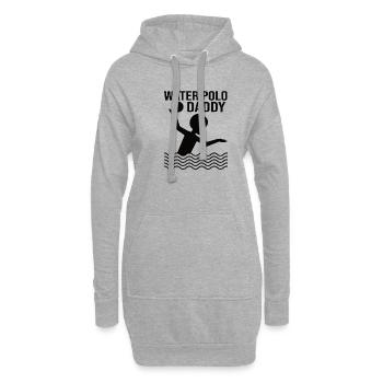 Wasserpolo Wasserball Sport Ballsport Vater Papa - Hoodie-Kleid - Grau meliert - Vorne