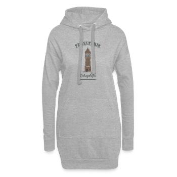 Pegelturm Ludwigshafen - Hoodie-Kleid - Grau meliert - Vorne