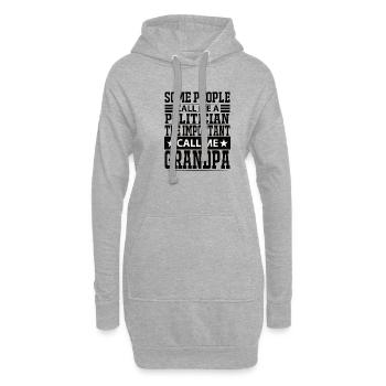 Politicien Politicien Grand-père Maire Grand-père - Sweat-shirt à capuche long Femme - gris chiné - Devant