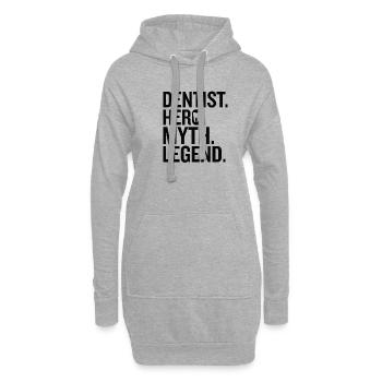 Zahnarzthelferin Zahnarzt Zahn - Hoodie-Kleid - Grau meliert - Vorne