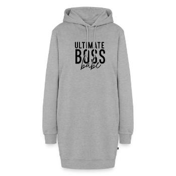Mama Ehefrau Chef - Hoodie-Kleid - Grau meliert - Vorne