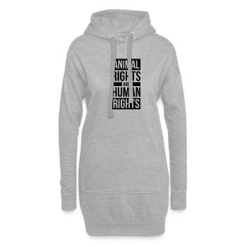 Tierschutz Naturschutz Respektiere Tierrechte - Hoodie-Kleid - Grau meliert - Vorne
